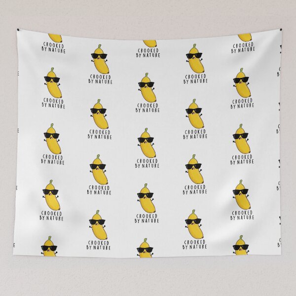 Item preview, Crooked By Nature Funny Banana Puns  designed and sold by punnybone.