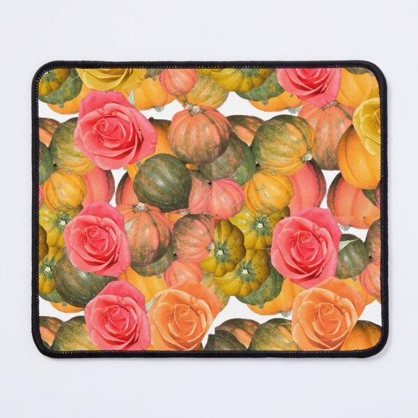 Item preview, Acorn Squash and Roses - Fall Time - Photography - Repeating Pattern designed and sold by Victoria Rose.