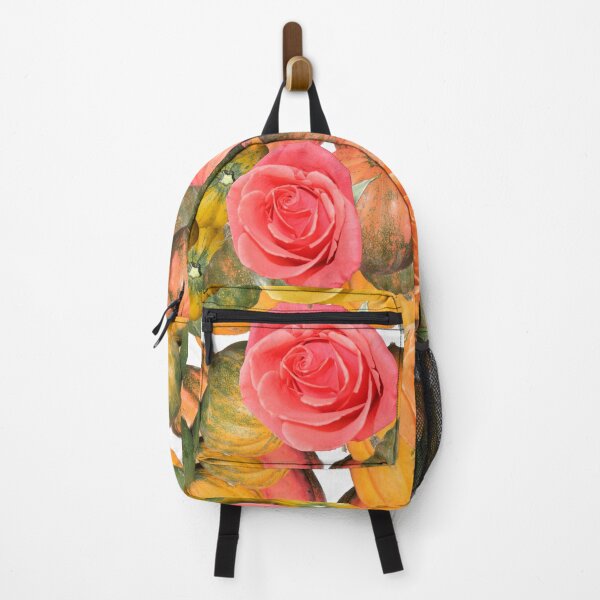 Item preview, Acorn Squash and Roses - Fall Time - Photography - Repeating Pattern designed and sold by Victoria Rose.