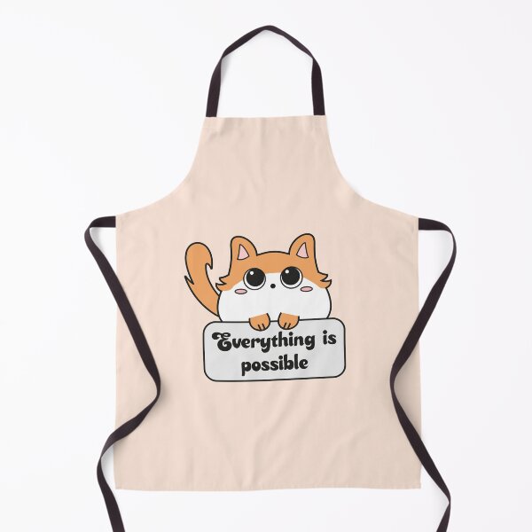 Item preview, Everything is possible cat with motivational phrase designed and sold by LunMoony.