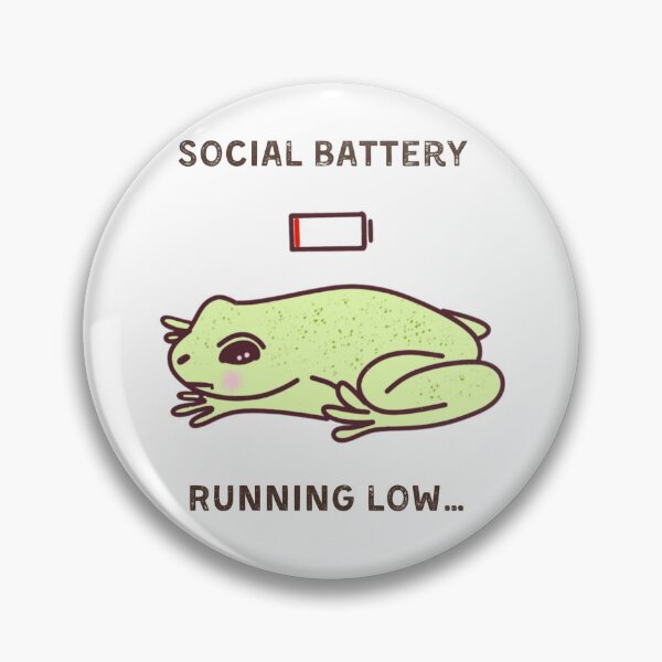 Item preview, Social Battery Frog designed and sold by Skyelildoodle.