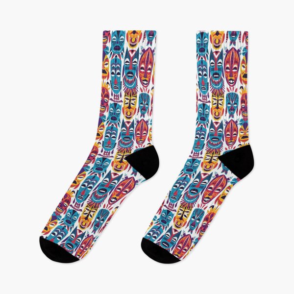 Item preview, Funny Tiki Masks Pattern  designed and sold by Shinzomaru.
