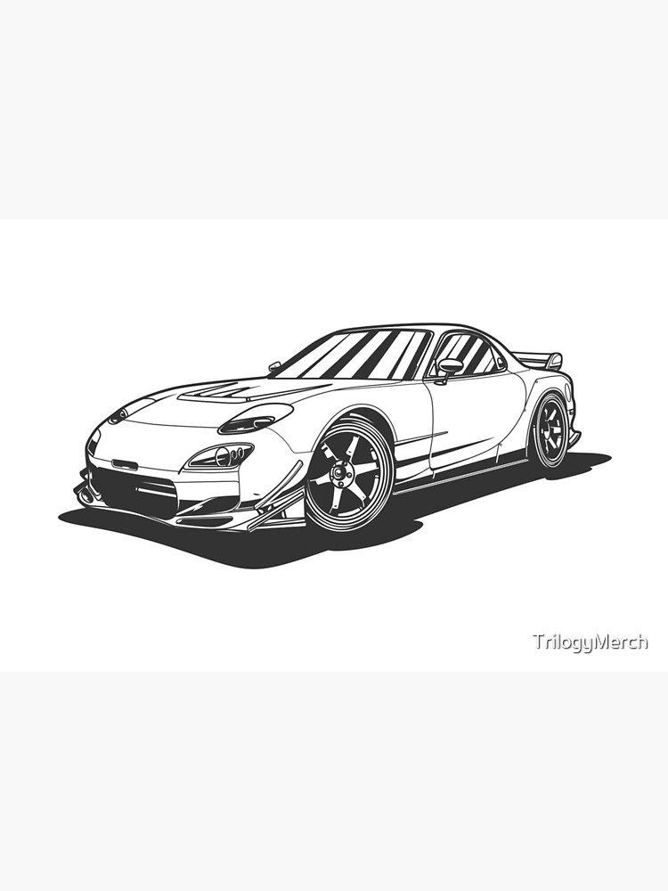 MAZDA RX-7 FD LINE ART