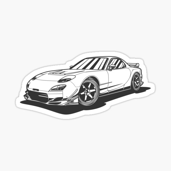 MAZDA RX-7 FD LINE ART