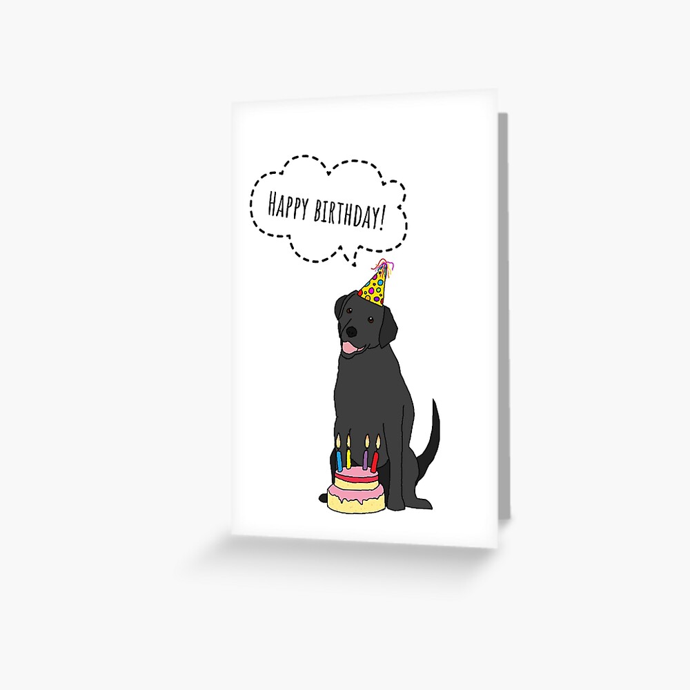 Tarjeta De Cumpleaños Hermoso-Negro Labrador Y Rojo Corazón Te Amo Plus FREEPOST! 