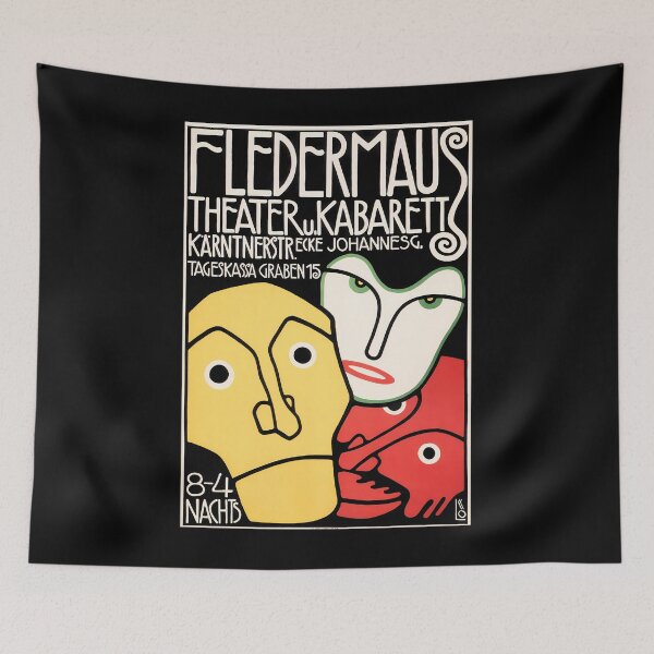 Item preview, FLEDERMAUS THEATER CABARET 1900s Vintage Art Deco Lithograph   	 designed and sold by nawakrdksv28.