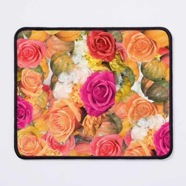 Item preview, Acorn Squash and Vibrant Roses - Fall Time - Repeating Pattern - Photography designed and sold by Victoria Rose.