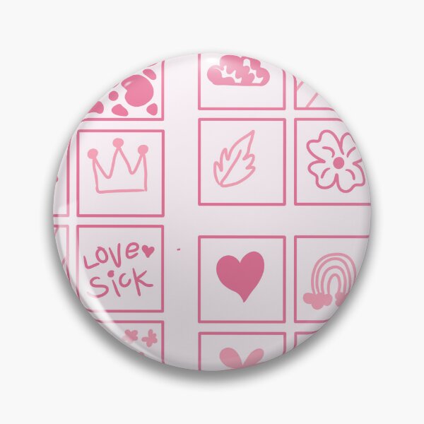 Item preview, Pink doodle grid cute pattern designed and sold by LoveDaisyShop.