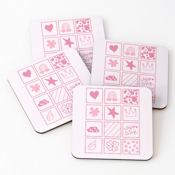 Item preview, Pink doodle grid cute pattern designed and sold by LoveDaisyShop.
