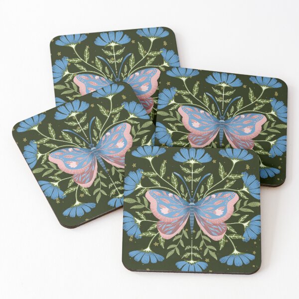 Item preview, Flowery blue butterfly designed and sold by pinkyfish1010.