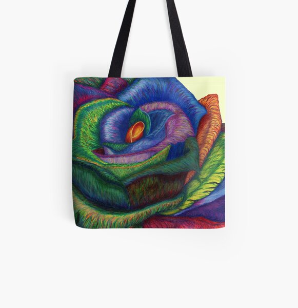 Fancy Me! (Rainbow Roses) All Over Print Tote Bag