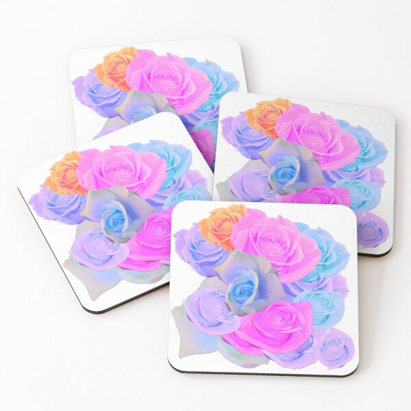Artikelvorschau, Rosen – Leuchtende Rosen in Rosa, Orange, Lila, Blau und Weiß – Fotografie entworfen und verkauft von Victoria Rose.
