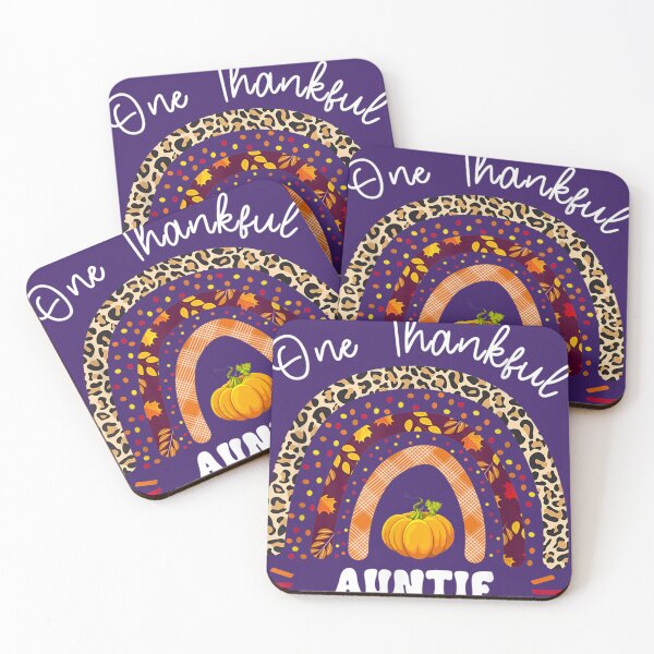 Item preview, One Thankful Auntie Boho Rainbow Pumpkin Thanksgiving  designed and sold by HeatherPDulac.
