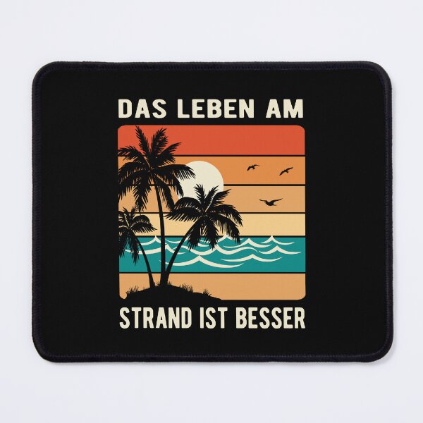 Item preview, German Phrase Das Leben Am Strand Ist Besser Vintage Sunset Beach designed and sold by Bad Kitty Designz.