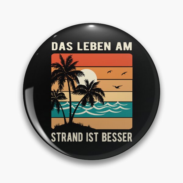 Item preview, German Phrase Das Leben Am Strand Ist Besser Vintage Sunset Beach  designed and sold by Bad Kitty Designz.