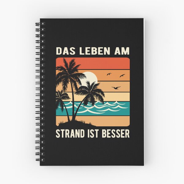 Item preview, German Phrase Das Leben Am Strand Ist Besser Vintage Sunset Beach  designed and sold by Bad Kitty Designz.