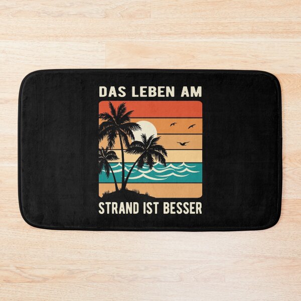 Item preview, German Phrase Das Leben Am Strand Ist Besser Vintage Sunset Beach  designed and sold by Bad Kitty Designz.