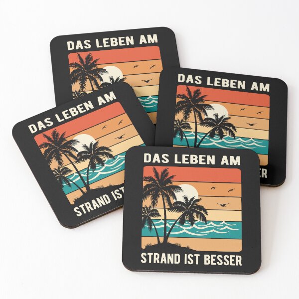 Item preview, German Phrase Das Leben Am Strand Ist Besser Vintage Sunset Beach  designed and sold by Bad Kitty Designz.