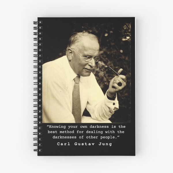 Item preview, Carl Jung  portrait and quote: Knowing your own darkness is the best method... designed and sold by artbleed.