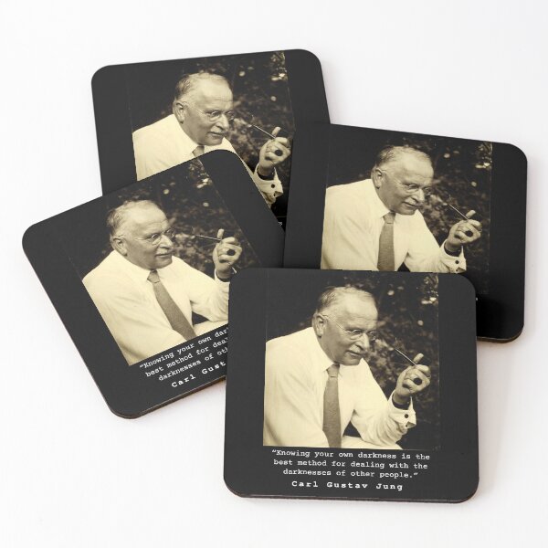 Item preview, Carl Jung  portrait and quote: Knowing your own darkness is the best method... designed and sold by artbleed.