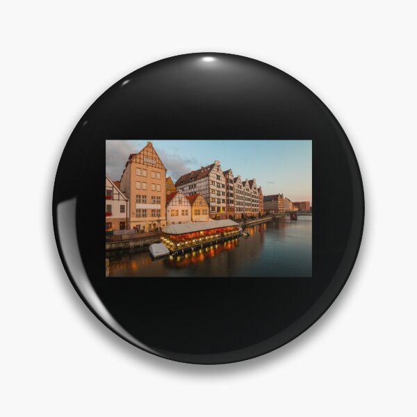 Item preview, Gdansk (Danzig) at sunset with reflection in Motlawa river, Poland Long  designed and sold by torrez-lavonna.