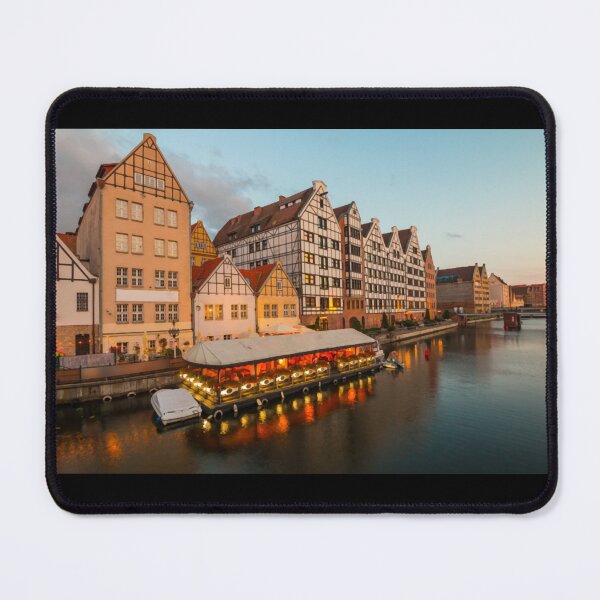 Item preview, Gdansk (Danzig) at sunset with reflection in Motlawa river, Poland Long designed and sold by torrez-lavonna.