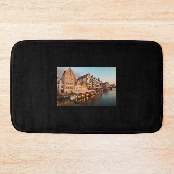 Item preview, Gdansk (Danzig) at sunset with reflection in Motlawa river, Poland Long  designed and sold by torrez-lavonna.