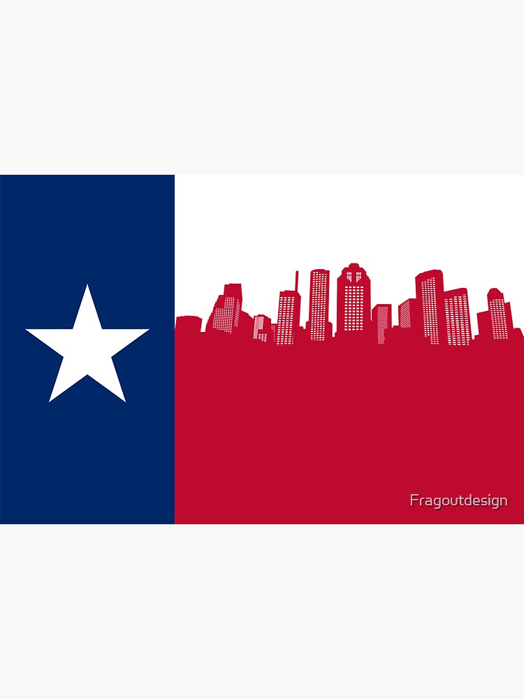"City of Houston TX flag Design" Sticker for Sale by Fragoutdesign Redbubble