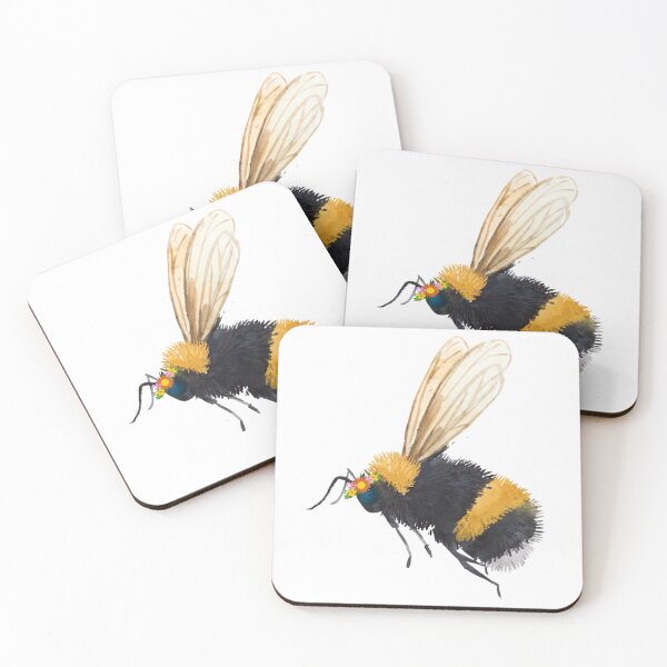 Item preview, Bee with a flower crown designed and sold by Shipwright-Duck.