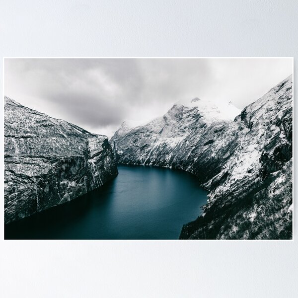 Item preview, Norway's Geiranger Fjord on Moody Winter Day designed and sold by visualspectrum.