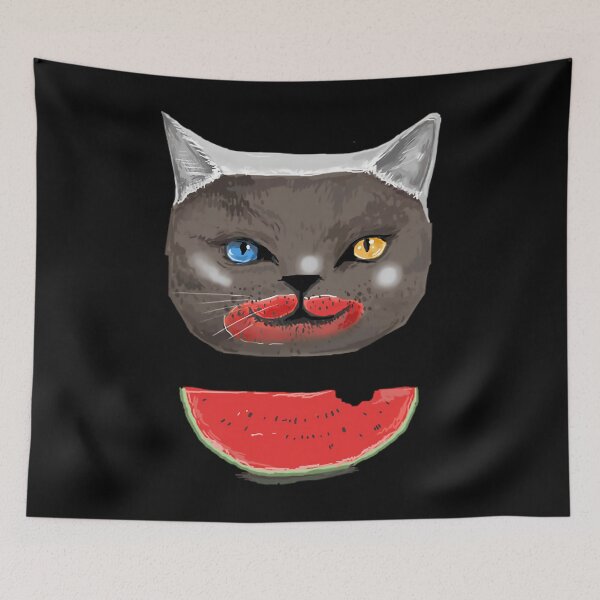 Item preview, Cat and watermelon   	 designed and sold by wjofoydxhe12.