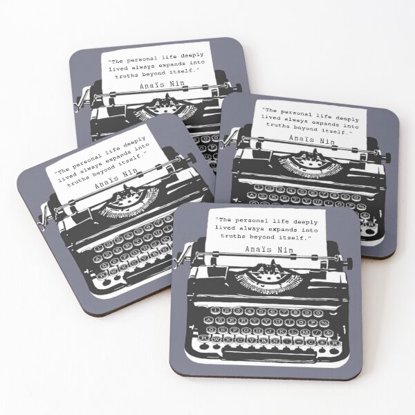 Item preview, Typewriter and Anais Nin: “The personal life deeply lived always expands into truths beyond itself” designed and sold by artbleed.