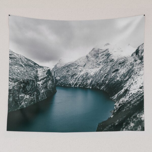 Item preview, Norway's Geiranger Fjord on Moody Winter Day designed and sold by visualspectrum.
