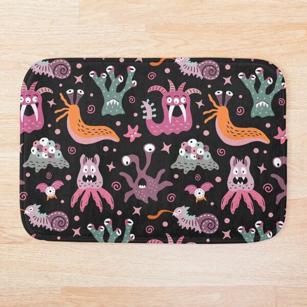 Item preview, Friendly monsters from black outer space - cute halloween creatures with many eyes - purple, pink and orange designed and sold by Muxune.