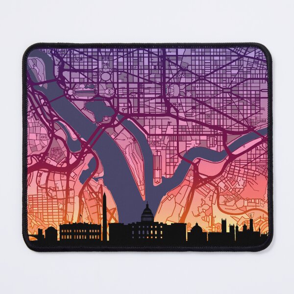 Item preview, Washington DC Skyline Map designed and sold by ArtPrints.