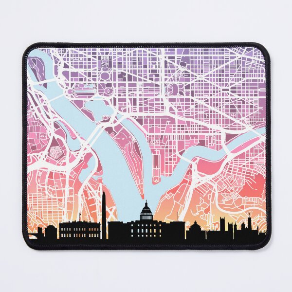 Item preview, Washington DC Skyline Map designed and sold by ArtPrints.