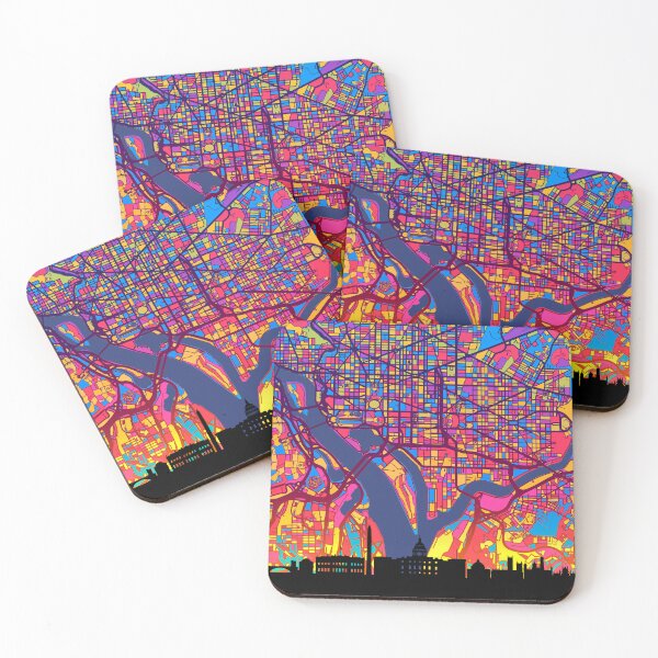 Item preview, Washington DC Skyline Map designed and sold by ArtPrints.