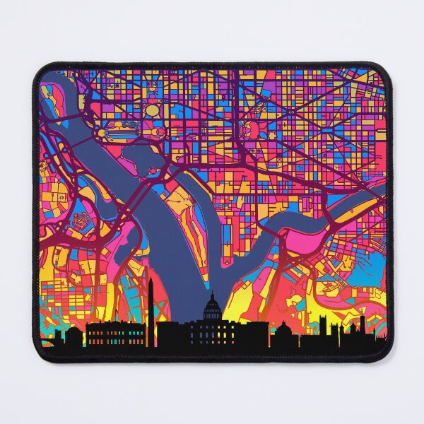 Item preview, Washington DC Skyline Map designed and sold by ArtPrints.
