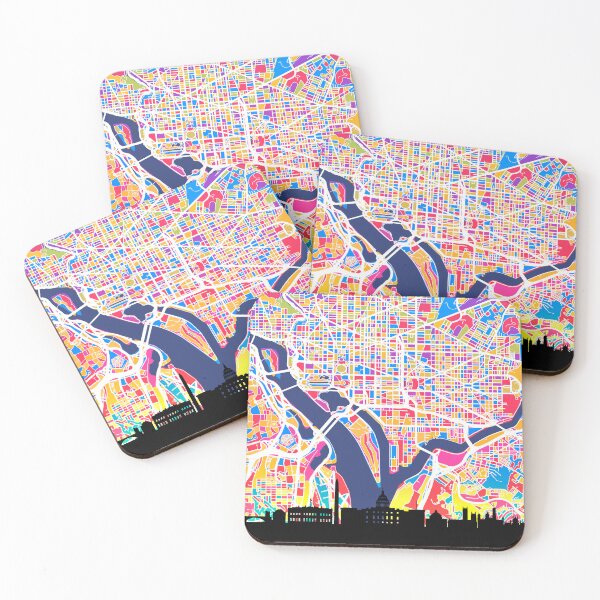 Item preview, Washington DC Skyline Map designed and sold by ArtPrints.