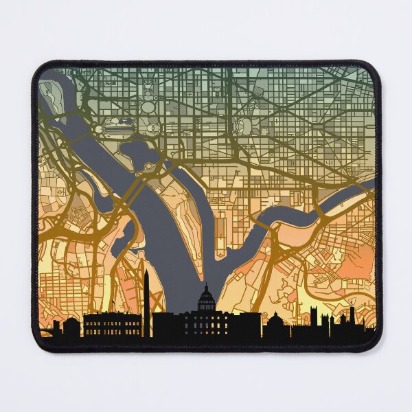 Item preview, Washington DC Skyline Map designed and sold by ArtPrints.