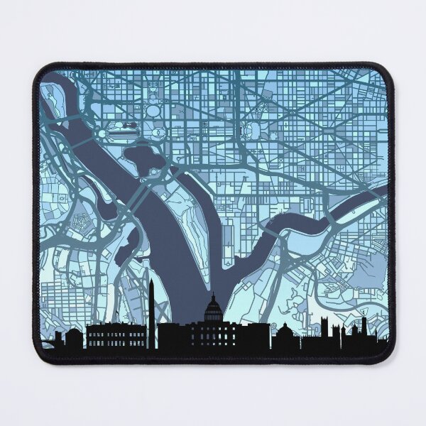 Item preview, Washington DC Skyline Map designed and sold by ArtPrints.