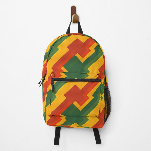 Item preview, Rasta Red Green Yellow Diagonal Abstract Stripes Pattern designed and sold by Sturdust.