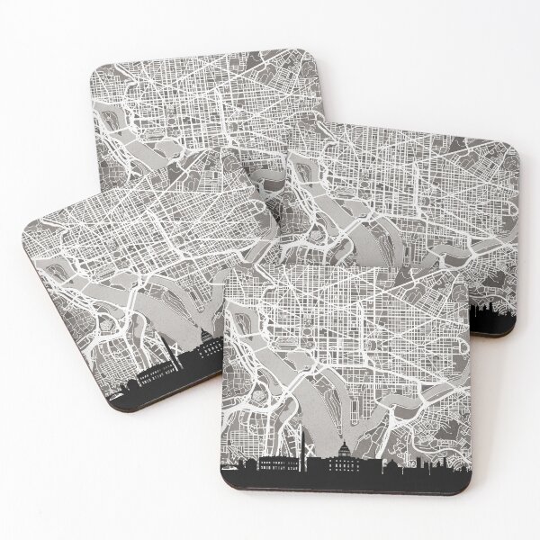 Item preview, Washington DC Skyline Map designed and sold by ArtPrints.