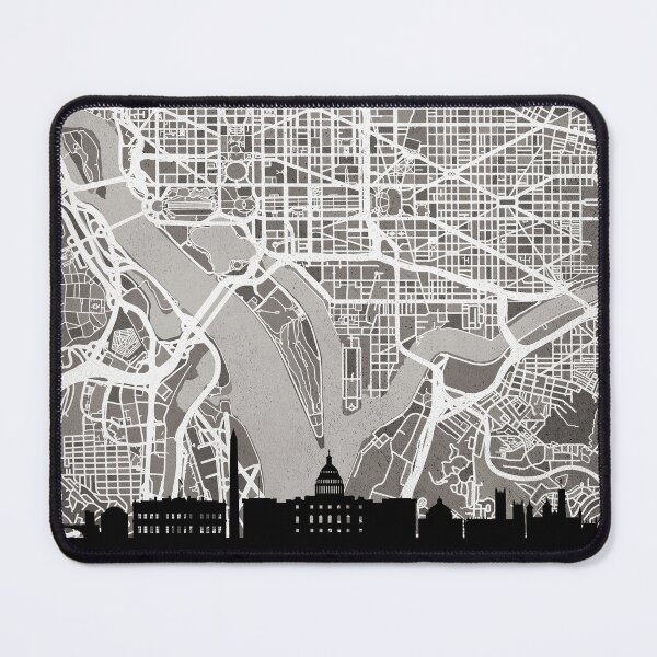 Item preview, Washington DC Skyline Map designed and sold by ArtPrints.