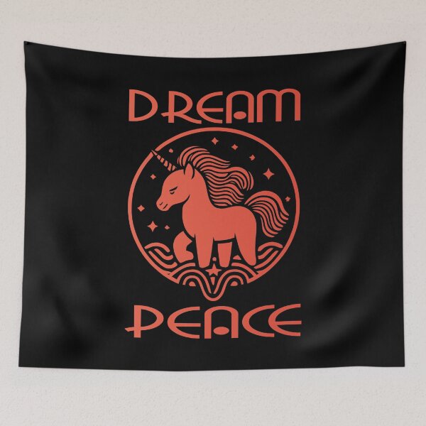 Item preview, Unicorn Dreams Peace - Light Red designed and sold by Soulemotion.