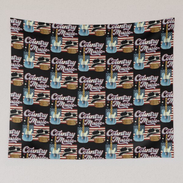 Item preview, Country Music Vintage American flag Nashville guitar player designed and sold by WendiMuhammad.