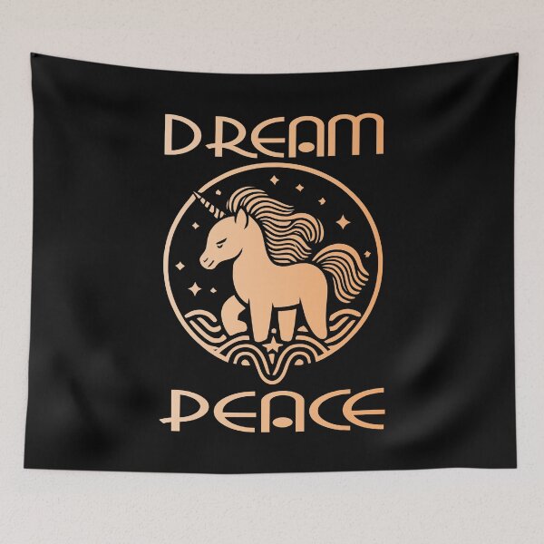 Item preview, Unicorn Dreams Peace - Peach designed and sold by Soulemotion.