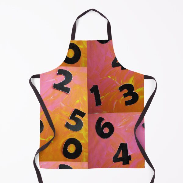 Item preview, Abstract pattern numbers game pink yellow black peach designed and sold by G-M-Designs.