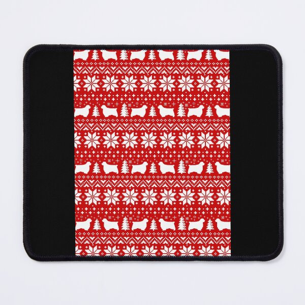 Item preview, Clumber Spaniel Silhouettes Red and White Christmas Holiday Pattern Graphic designed and sold by vega-jumpz.