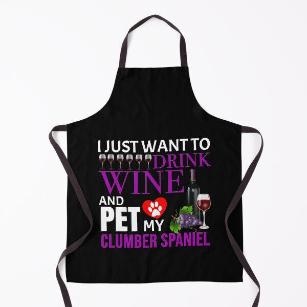 Item preview, I Just Want To Drink Wine And Pet My Clumber Spaniel - Clumber Spaniel designed and sold by vega-jumpz.